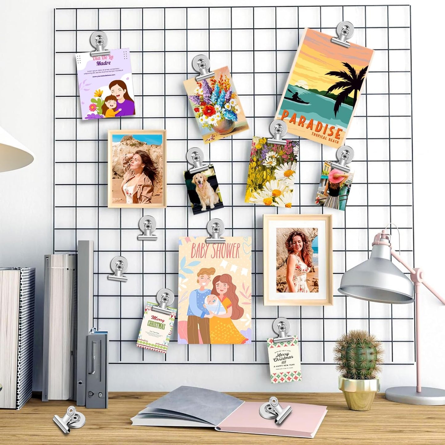 48 Pack Refrigerator Magnets Fridge Magnets, Strong Magnetic Clips, Magnet Clips Heavy Duty, Clip Magnets for Photo Displays, Whiteboard Magnets for Home, Office, Classroom