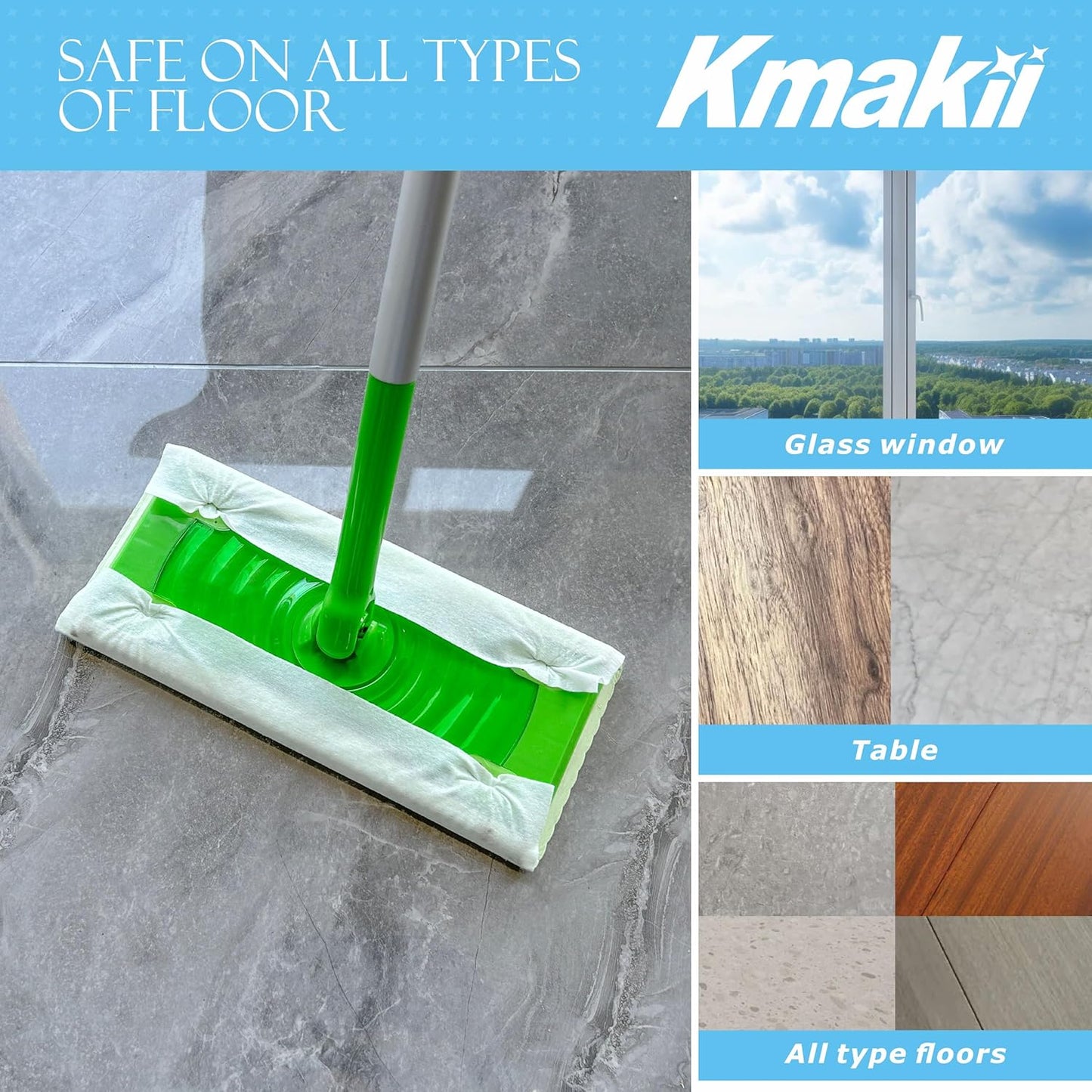 KMAKII Microfiber Dusting Cloths, Diamond Pattern, Disposable Cleaning Cloths for Floor, Furniture, Glass, Electronics, High Absorbency, Sheets, 8.7×11.8 inches (180)