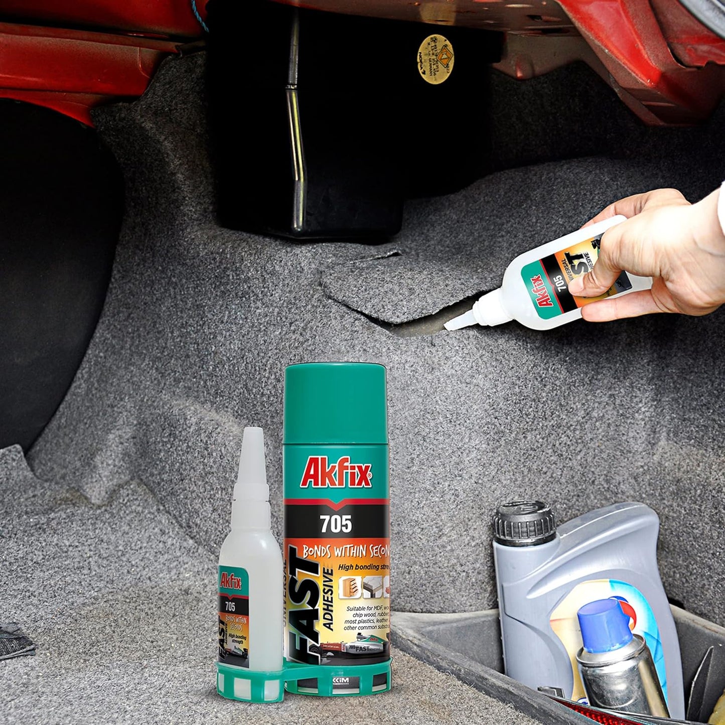 Akfix 705 Accelarator Spray, Activator for CA - Super Glues 400ml - 13.5 fl oz 2 Pack, Clear