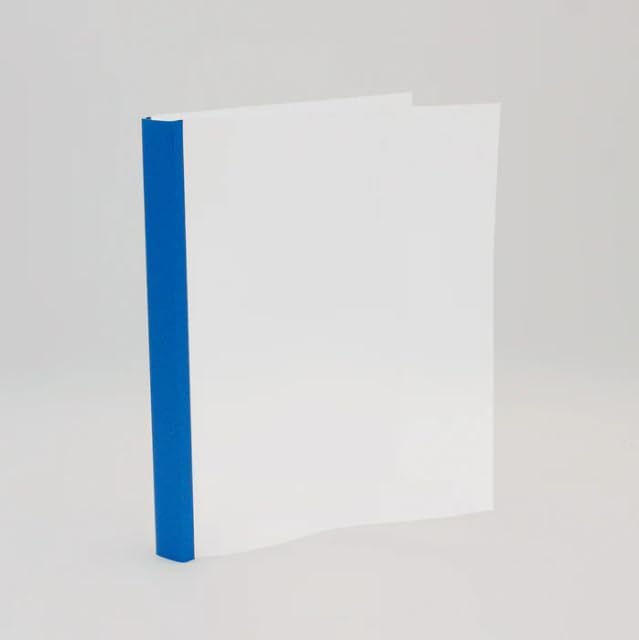 Thermal Binding Clear Covers with Steel Spine –for Thermal Binding Machines – Formerly Unibind – Used in Real Estate, Education and Various Businesses (Azur, 80 Sheets Max - 72/Box)