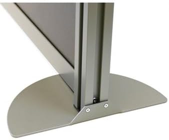 NBF Office Partition Room Divider - 76" H x 96" W Espresso & Warm Ash, Large Privacy Screen, Portable Partition Wall, Free Standing Office Divider