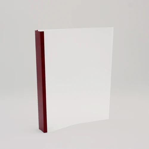 Thermal Binding Clear Covers with Steel Spine –for Thermal Binding Machines – Formerly Unibind – Used in Real Estate, Education and Various Businesses (Bordo, 100 Sheets Max - 66/Box)