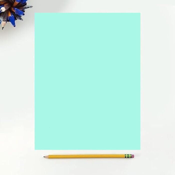 Colored Copy Paper, 20 LB (75 GSM) 8.5 X 11, 500 Sheets (Turquoise)
