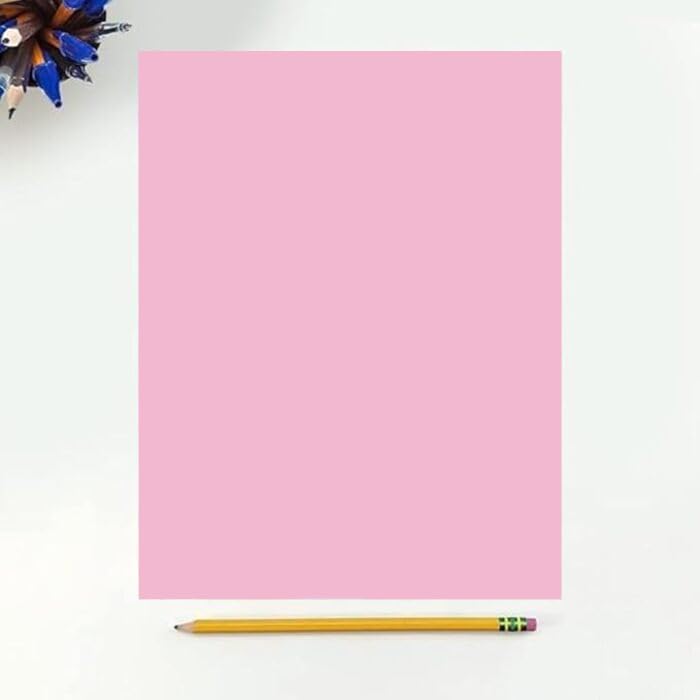 Colored Copy Paper, 20LB (75 GSM) 8.5 X 11, 500 Sheets Per Ream (PINK)