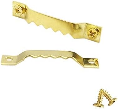 100 Pack Gold Small Sawtooth Picture Hangers Steel Picture Hangers Picture Frames Hangers with Screws Picture Hang Solutions, for Hanging Clock Paintings Artwork Picture Frame Hook Photos(Gold)