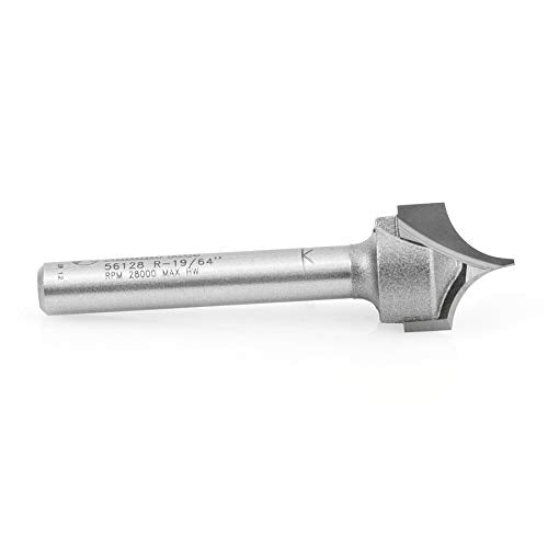 Amana Tool - 56128 Carbide Tipped Pt. Cutting Roundover 19/64 Radius x 19/32 Dia x 1/2 x
