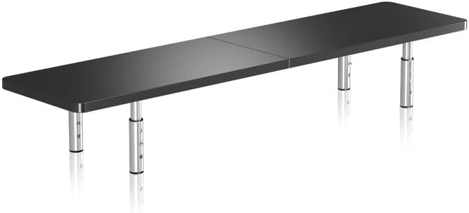 suptek Dual Monitor Stand Riser,Large Monitor Laptop Stand Riser 3 Adjustable Heights Computer Stand for Laptop, Printer, Notebook(MST016L)