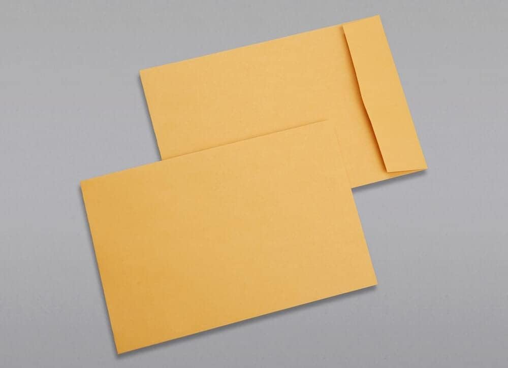 Limited Papers (TM) Booklet Envelopes, (Open Side) Brown Kraft, Gummed Seal, 28 Pound, Heavyweight, For Mailing And More. (100, 12 x 16)