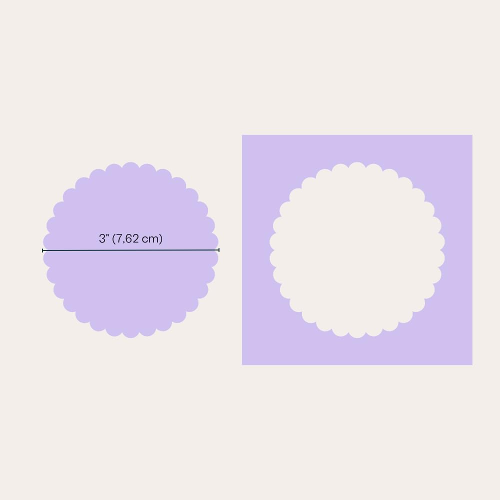 Craftelier - 3 Inch Circle Scallop Punch with Lever Press | Shape Hole Puncher for Paper Crafts | Scalloped Hole Punch for Scrapbooking, DIY Cards & Journals | Mini Hole Punch for Paper & Cardstock.