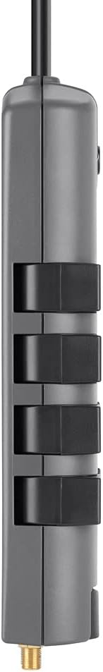 Belkin Surge Protector w/ 8 Rotating & 4 Standard Outlets (Pack of 5) - 8ft Sturdy Extension Cord with Flat Pivot Plug for Home, Office, Travel, & Desktop - Power Strip - 4320 Joules