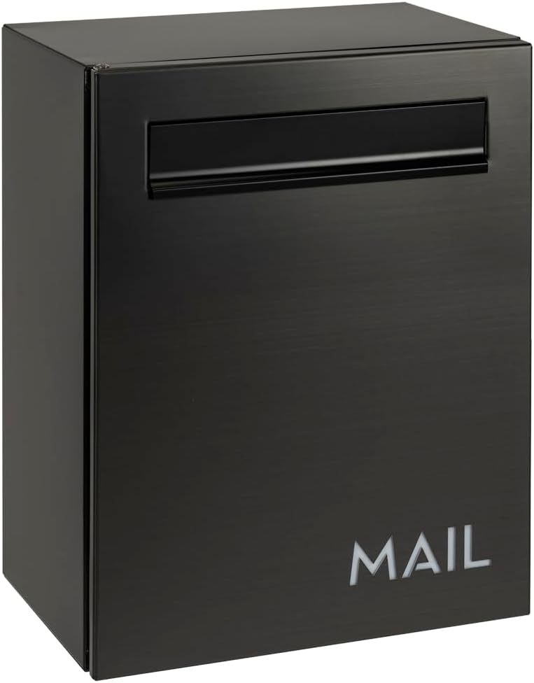 Wall-Mounted Modern Locking Mailbox from Bailey Boxes: Enhance Your Home with The Franklin - 15.75" H x 11.75" W x 7.5" D. Elevate Your Space with This Stylish and Secure Addition.