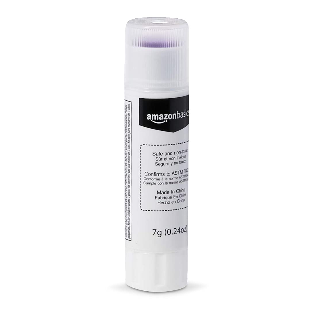 Amazon Basics Purple Washable School Glue Sticks, Dries Clear, Non-Toxic, 0.24-oz Stick, 60-Pack