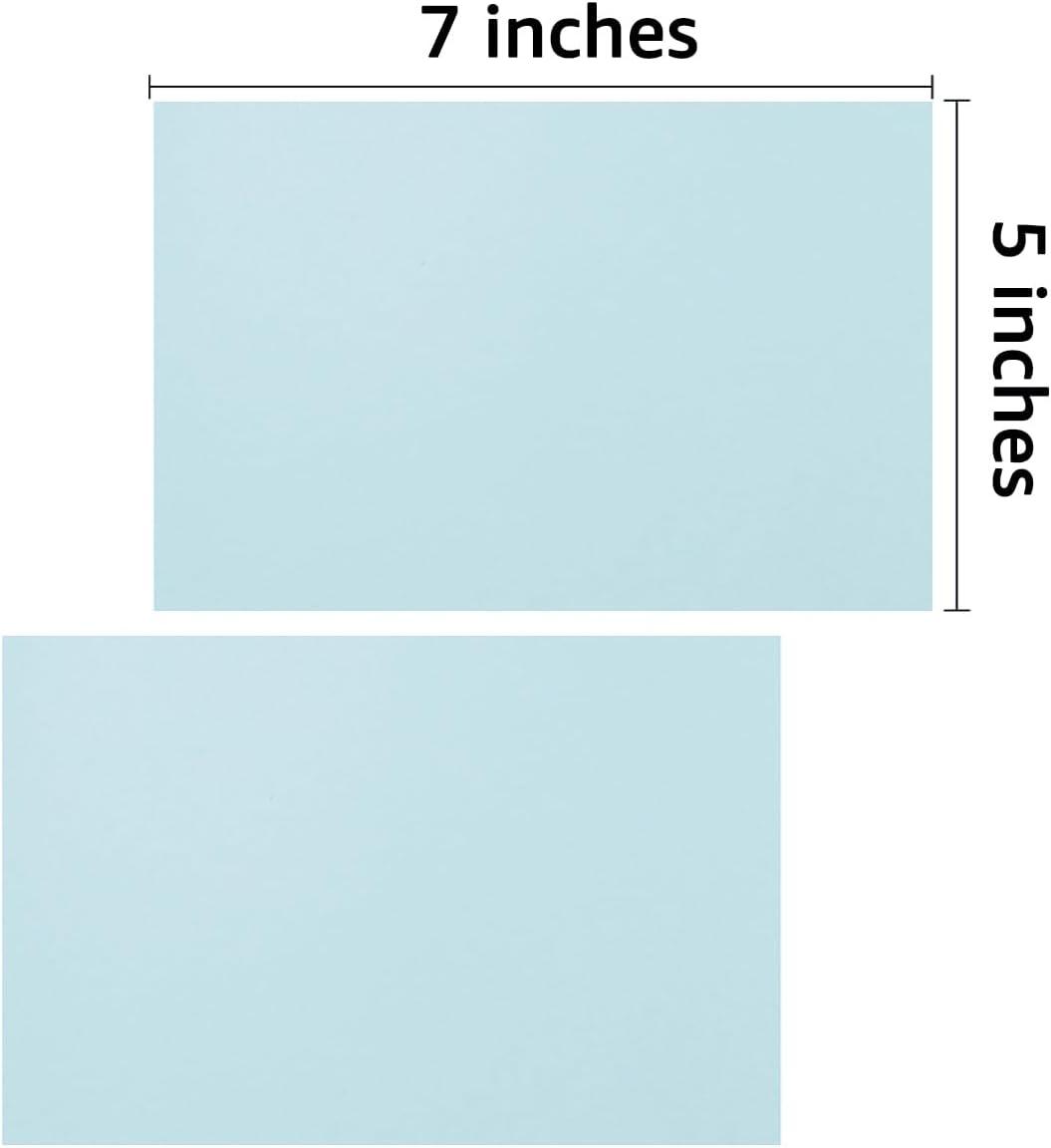 50 Sheets Blank Cardstock Paper 250 GSM Thick Heavy Cards Stock for DIY Art Projects, Card Making, Postcards, Greeting Cards, Birthday Party, Wedding Invitation (Light Blue, 5x7 inches)