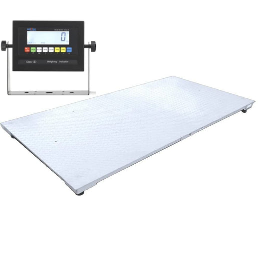 SellEton Non-NTEP Floor Scales, Accurate Pallet Scales with Indicator for Warehouse Shipping and Heavy Duty Industrial Weighing (84"x120", 5000 lb x 1 lb)