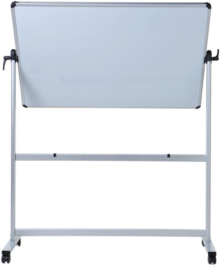 VIZ-PRO Double-Sided Magnetic Mobile Whiteboard, 96 x 48 Inches, Rolling Dry Erase Board Easel Stand on Wheels with Aluminium Frame for School Office Home 8' x 4'