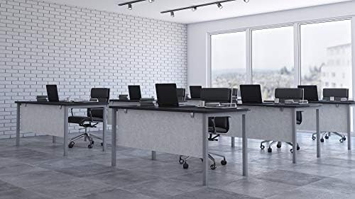 OBEX Modesty Desk PET Privacy Screen Acoustic Sound Absorbing Panel Ideal for Reception, Student Table or Office Cubicles Workstations, 18" x 66", Stone