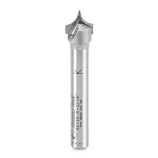 Amana Tool - 56126 Carbide Tipped Pt. Cutting Roundover 3/16 Radius x 3/8 Dia x 19/64 x