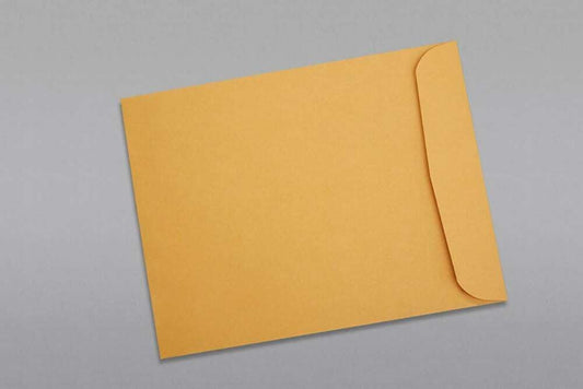 Limited Papers (TM) Booklet Envelopes, (Open Side) Brown Kraft, Gummed Seal, 28 Pound, Heavyweight, For Mailing And More. (500, 11 x 13)