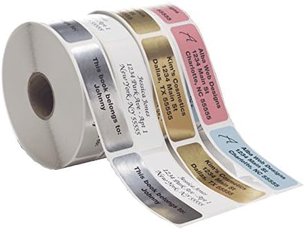 Return Address Labels - Roll of 250 Personalized Labels (Multi-Color)