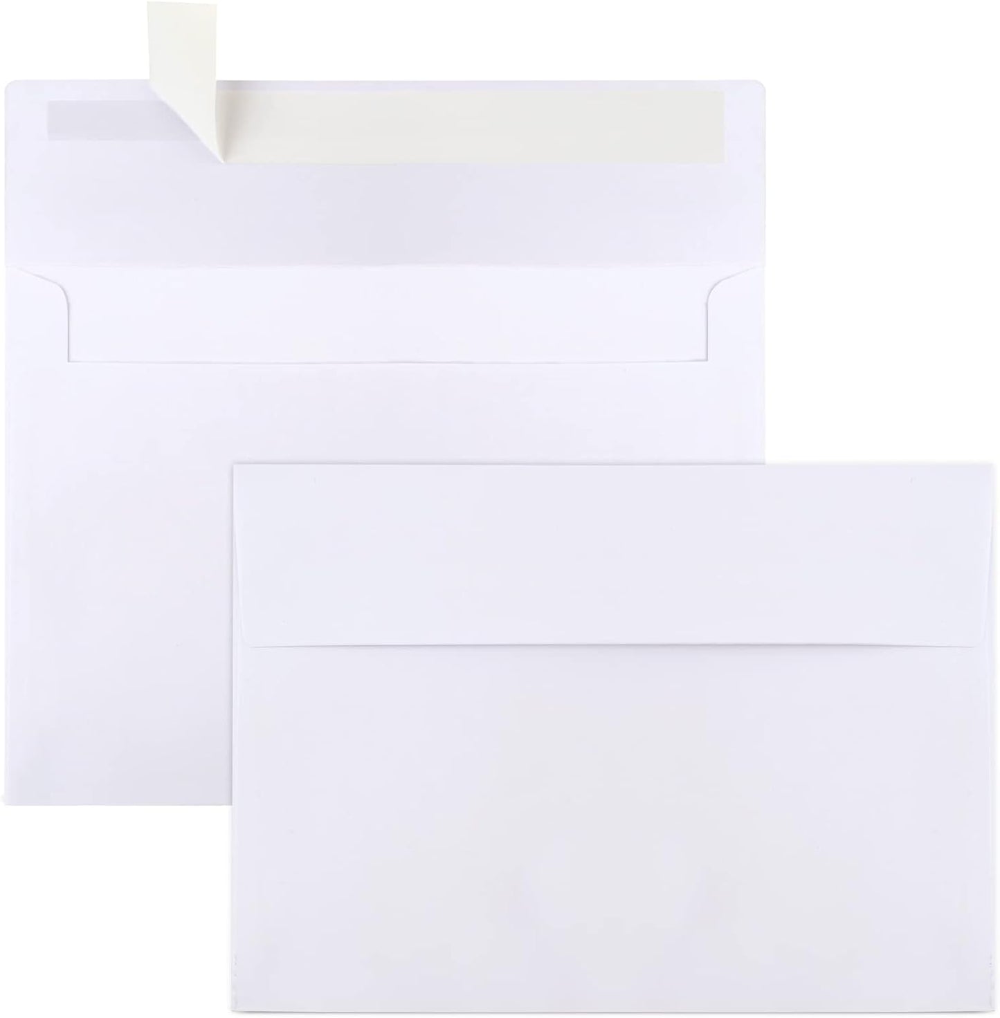 Joyberg 50 Packs 5x7 Envelopes, White A7 Envelopes for Invitations, Printable, Self Seal for Weddings, Invitations, Photos, Postcards, Greeting Cards, Mailing