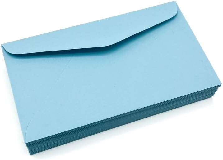 Limited Papers (TM) #6 3/4 Regular Envelope - Pastel - 24# (3 5/8 x 6 1/2) - Business Series (Blue, 500)