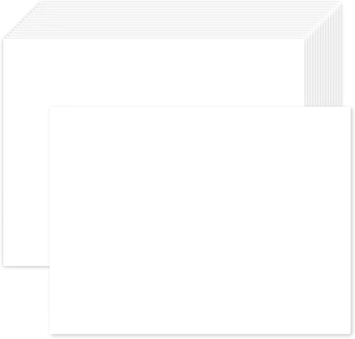 100 Pack White Blank Cardstock 5x7 Thick Paper，Goefun 80lb Flat Cards Stock Printer Paper for Invitations, Postcards, Photos, DIY Card Making