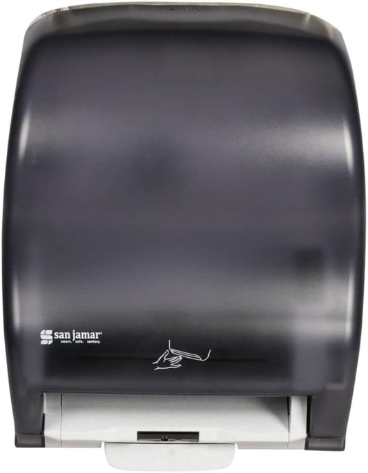 San Jamar Classic Paper Towel Dispenser Hybrid Dispenser for Bathroom, Kitchens, and Restaurants, Plastic, 10.25 x 16.75 x 13 Inches, Black