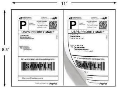 9527 Product Half Sheet Self Adhesive Shipping Labels for Laser & Inkjet Printers White Blank,2 Labels per Sheet (10000 Labels)