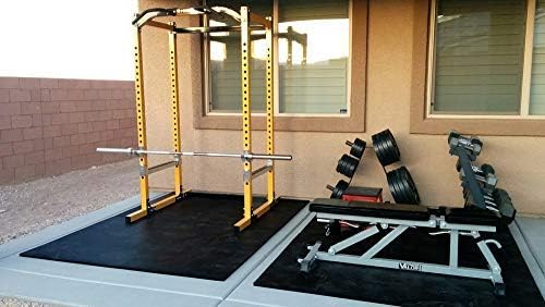 American Floor Mats - Heavy Duty Stall Tiles - Stable/Horse Tiles - Thick, Durable Rubber Flooring Solid Black 14' x 20' Set 3/8" Thick (70 Tiles Total)