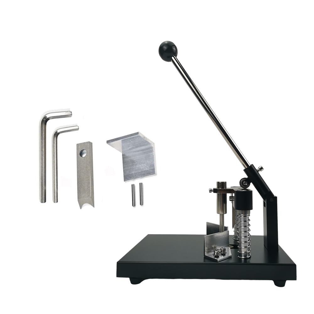 Corner Rounder Punch Cutter,30mm/1.2” Thickness Manual Corner Rounder with R6mm R10mm Cutting Dies,Paper Punch Cutter Commercial Card Cutter for Heavy Cardstock, Alumium Stack
