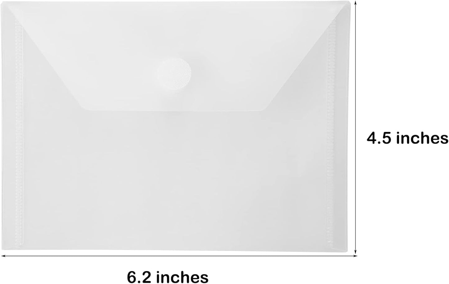 4x6 Plastic Envelopes Hook Loop Closure Coupon Receipt Storage Holder 80 Pack (80 pack)