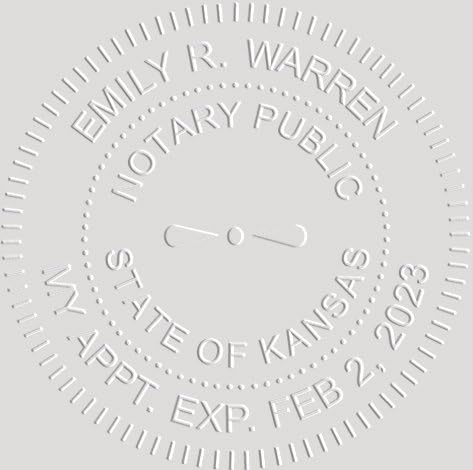 MaxMark Notary Seal Round Pink Embosser for Kansas State - Includes Gold Burst Seal Labels (50 Count)