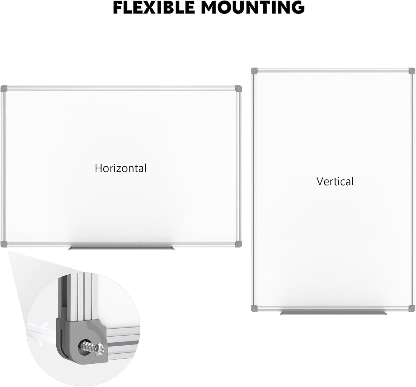 Lockways 48 x 36 Inch White Board 2 Pack | Dry Erase Boards Magnetic Whiteboard for Office School and Home