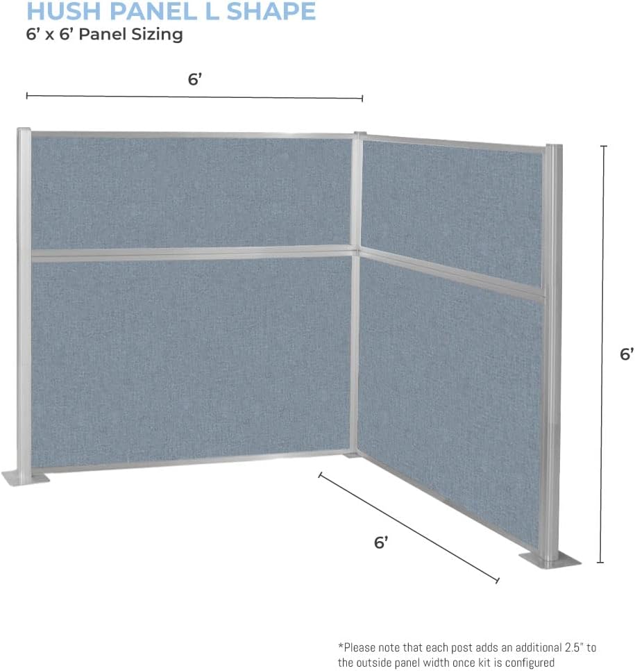 Versare Hush Panel Cubicle Kit | Workstation Partition Walls | Sound Dampening Cubicle Walls | Partitions for Desks
