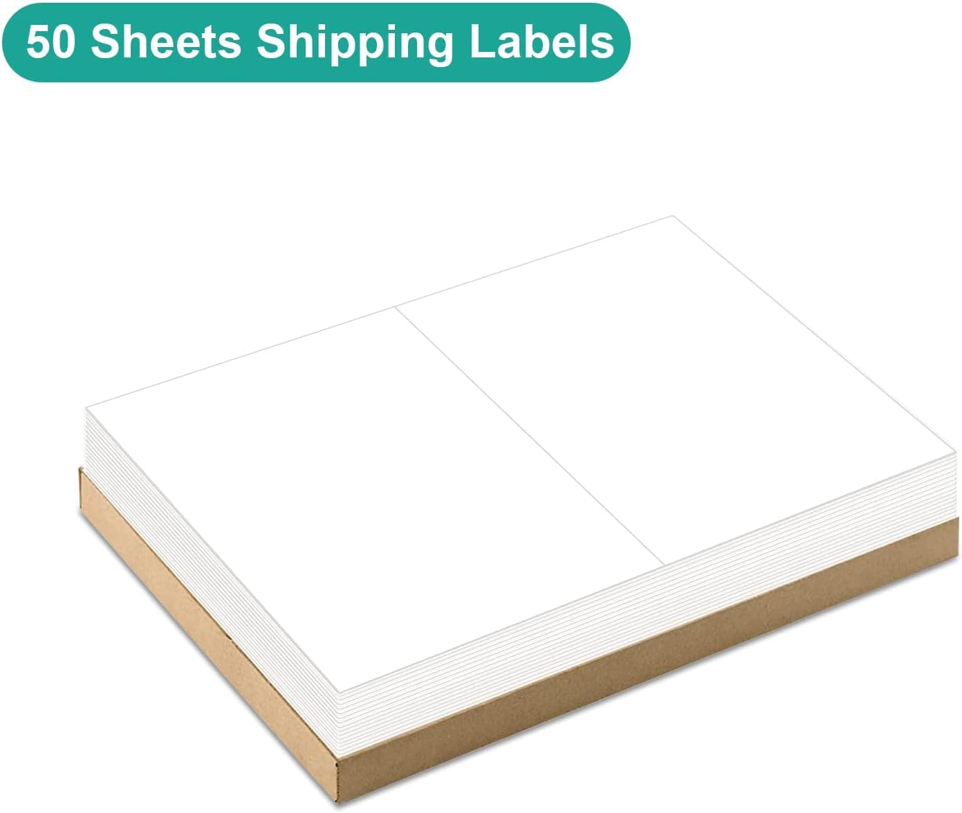 MFLABEL Half Sheet Label Laser/Ink Jet Shipping Label 8.5 x 11 Inches Packaging Labels, Address Labels for Laser & Inkjet Printers, 3500 Count(1750 Sheets)