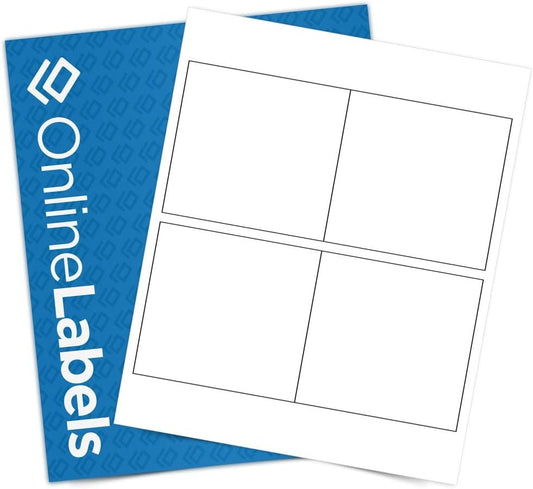 4 x 4 Square Label - Pack of 40 Labels, 10 Sheets - Inkjet/Laser Printer - Online Labels
