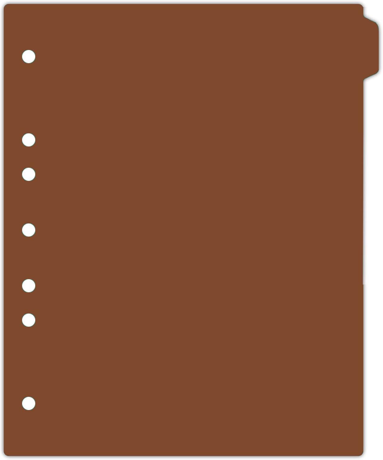 Carstens - Heavy Duty Plastic Ring Binder Dividers, Side Tab, 1/9 Cut, Tab 1 Position, US Letter, Brown, Case of 50, (2618-21CS) - Ideal Medical Chart Dividers or Index Tabs for 3 Ring Binders