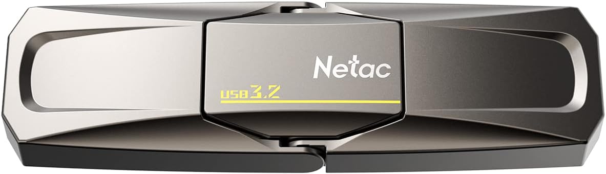 Netac 256GB Portable External USB Solid State Drive Type-c and USB 3.2 Dual Interface, up to 400MB/s Security Protection for Data Storage, Expansion of Storage for Photos/Videos/Music/Files, US5