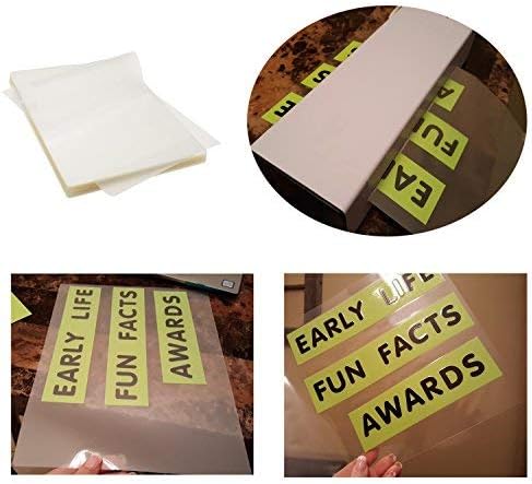 Immuson Thermal Laminating Pouches 8.9 x 11.4, 5 Mil Thickness, Crystal Clear Finish, 300 Pack