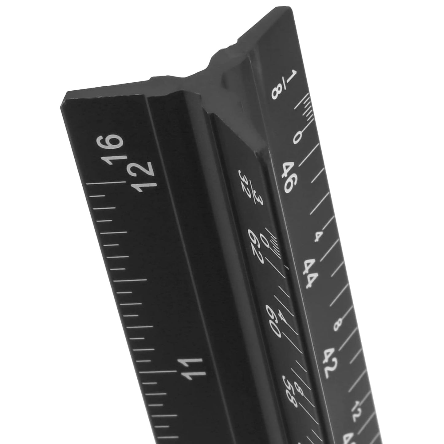 KEILEOHO 3 Pack Architectural Scale Ruler, 12 Inches Imperial Aluminum Architect Scale, Laser-Etched Triangular Drafting Ruler Drawing Ruler Tools for Architects, Engineers, Contractors, Black