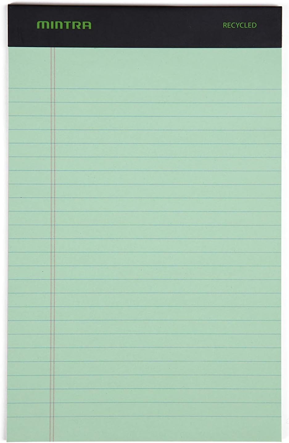 Mintra Office Legal Pads, ((Basic 6pk - (Pastel Set #3), 5in x 8in, Narrow Ruled)) - Includes 2 Blue Writing Pads, 2 Pink Writing Pads and 2 Green Writing Pads
