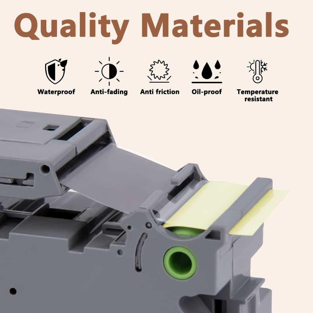 Hehua 24mm 0.94 Black on Yellow Laminated Tape Compatible for Brother P-Touch TZe-651 TZe651 TZ-651 TZ651 Label Maker Tape for Ptouch PT D600 D610 P710BT, 1'' x 26.2ft, 3 Pack