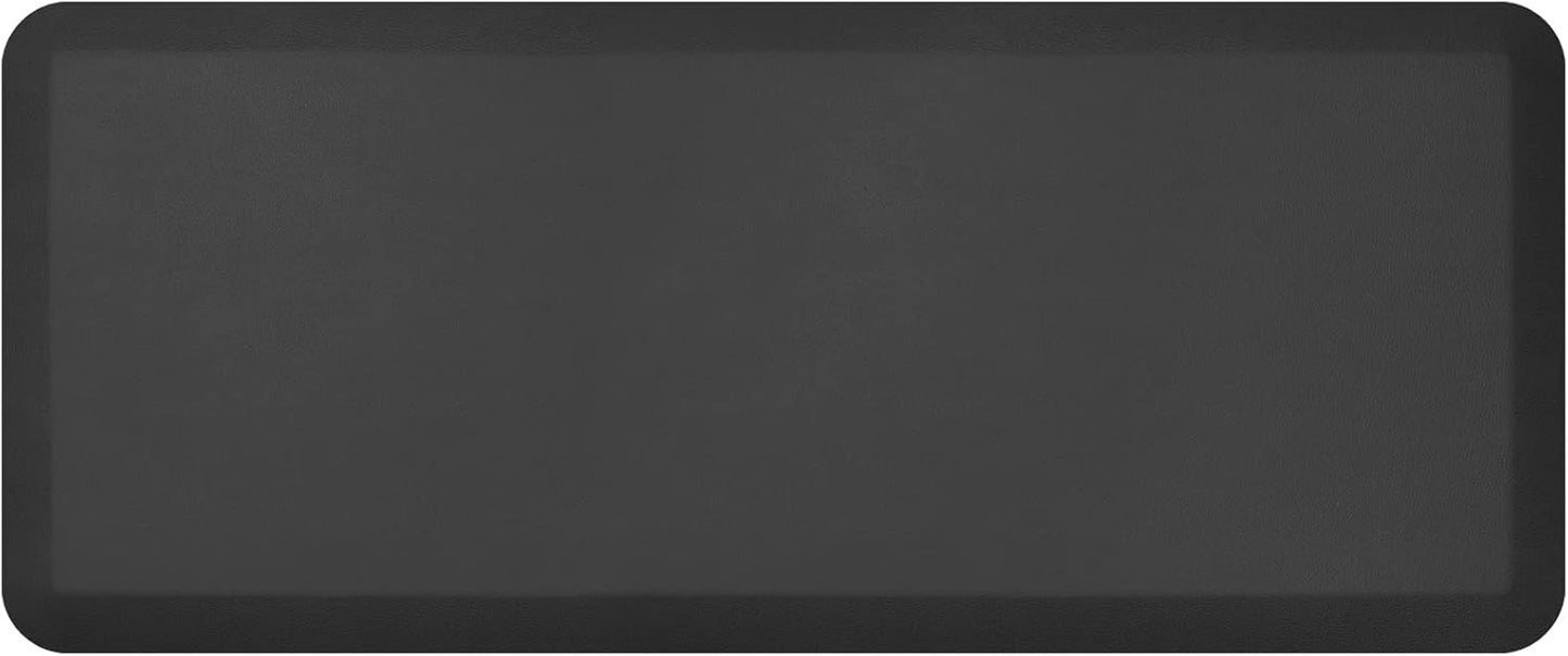 GelPro Anti-Fatigue Designer Comfort Kitchen Floor Mat, 20x48”, Leather Grain Jet Stain Resistant Surface with 3/4” Thick Ergo-Foam Core for Health and Wellness