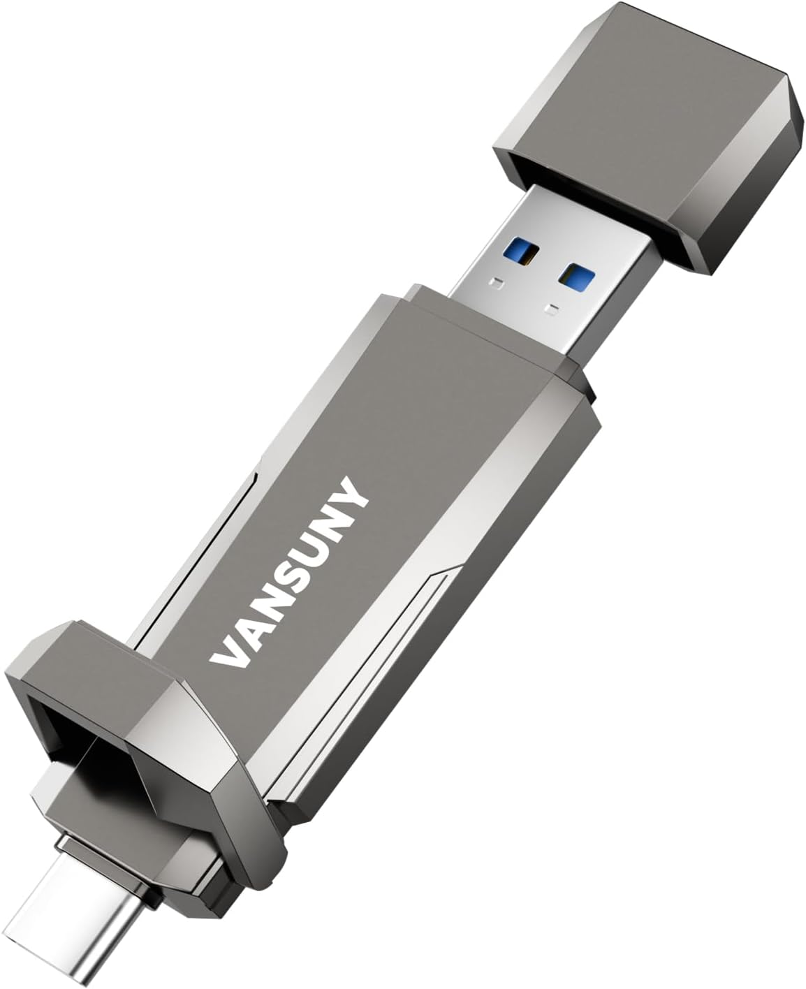 Vansuny 1TB USB Solid State Drive Up to 1000MB/s 3.2 Gen 2 Dual SSD USB A + Type C Portable External SSD for Android Phone Tablet Laptop MacBook PC