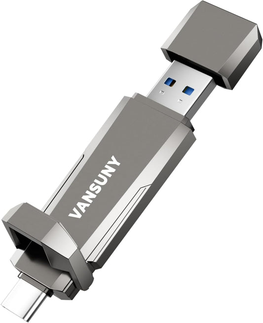 Vansuny 1TB USB Solid State Drive Up to 1000MB/s 3.2 Gen 2 Dual SSD USB A + Type C Portable External SSD for Android Phone Tablet Laptop MacBook PC