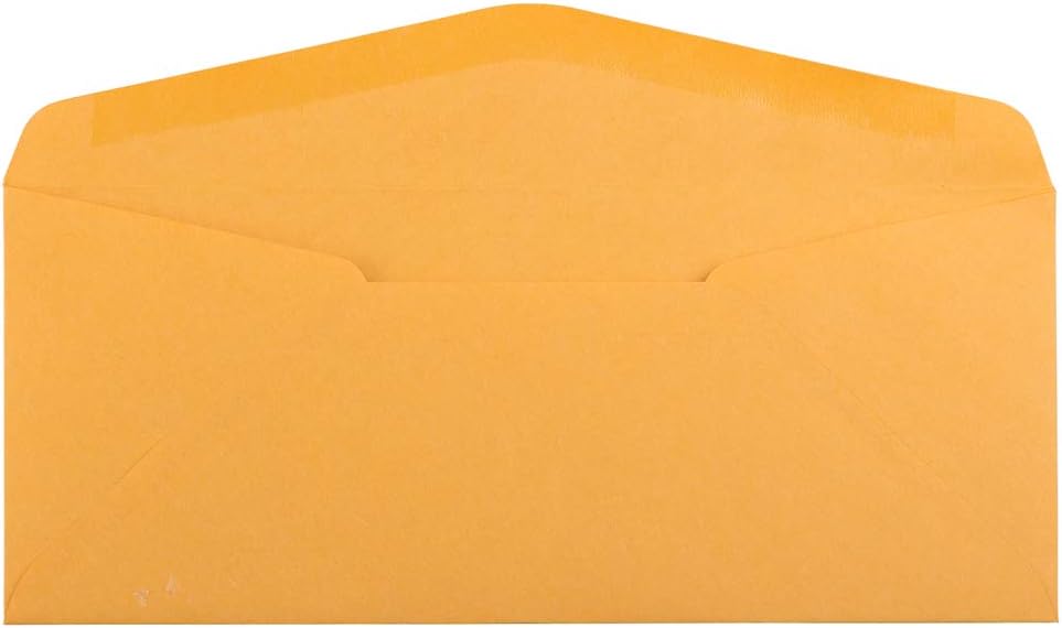 JAM PAPER #10 Business Commercial Envelopes - 4 1/8 x 9 1/2 - Brown Kraft Manila - 25/Pack