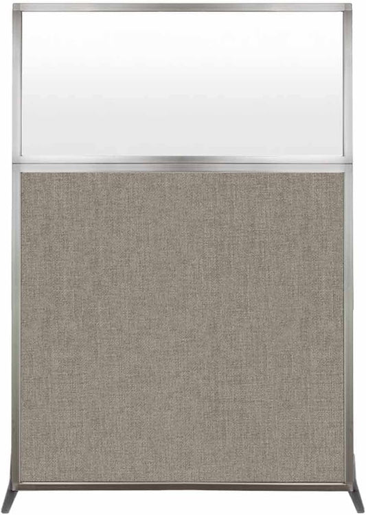 Versare Hush Screen Portable Room Divider | Workstation Wall Divider | Freestanding Privacy Hush Panels | Frosted Windows | Fabric Office Divider Screen | Great for Room Separation
