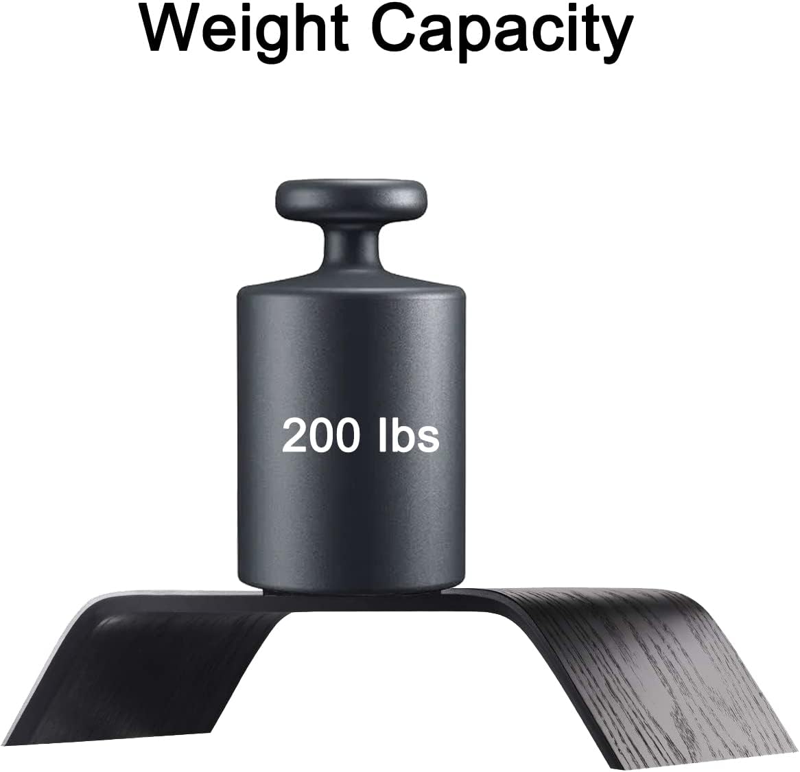 SAMDI Wooden Computer Monitor Stand, Desktop Accessories, Laptop Stand, Notebook Stand, for MacBook Stand (Oak Wood Black)