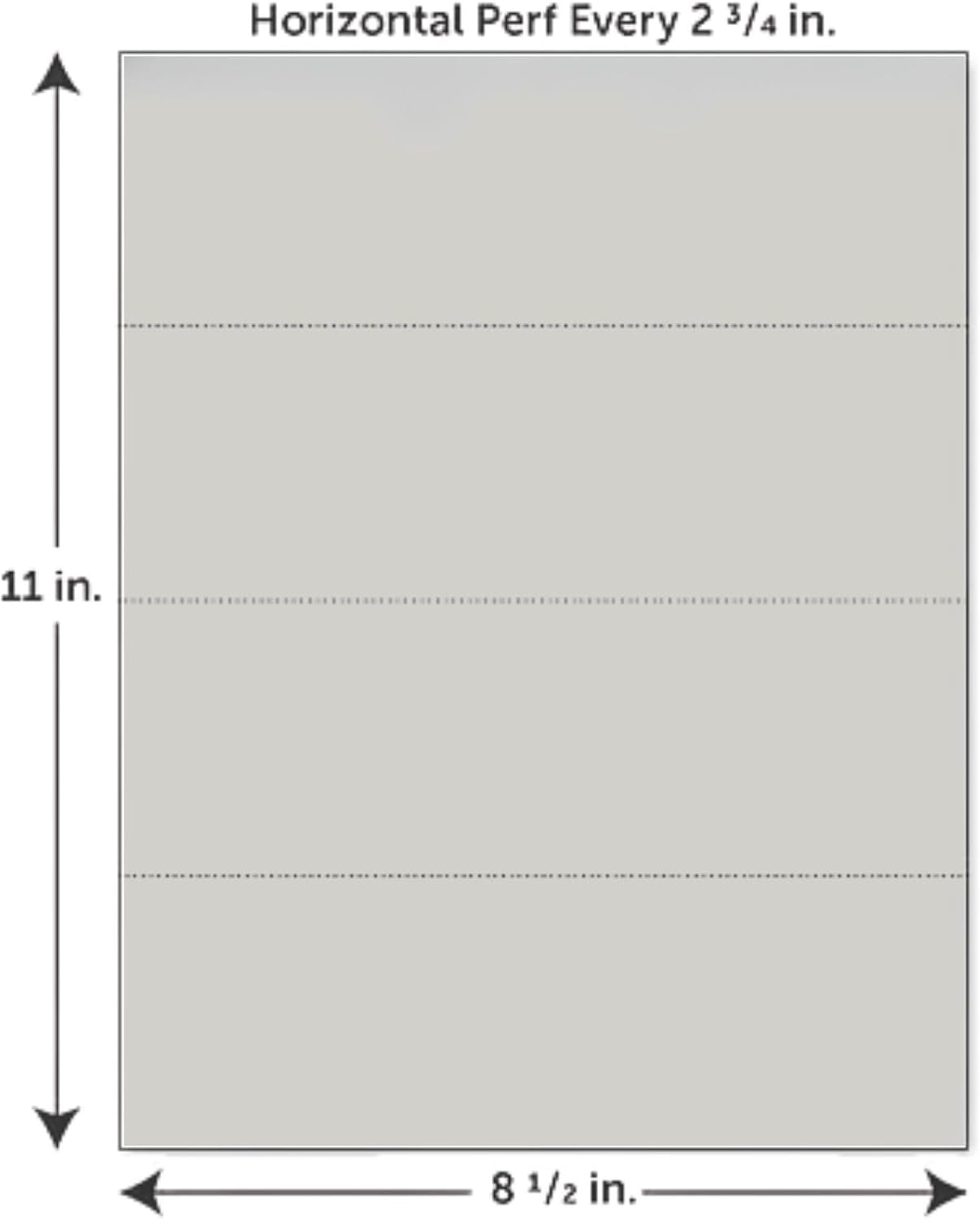 Limited Papers (TM) 8.5x11 Perforated Paper, 20/50 Pound, 75 GSM, Variety of Perforation Sizes and Colors, for Forms, Tickets, Postcards, Business Cards. (Peach, 4 up - horizontal every 2.75")