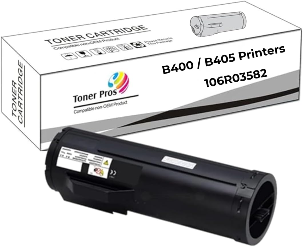 Toner PROS (TM) Remanufactured Xerox Versalink 106R03582 Toner Cartridge - Black High Capacity Toner Replacement for Xerox Versalink B400 / B405 Printers - Pages Yield 13,900, 1 Pack
